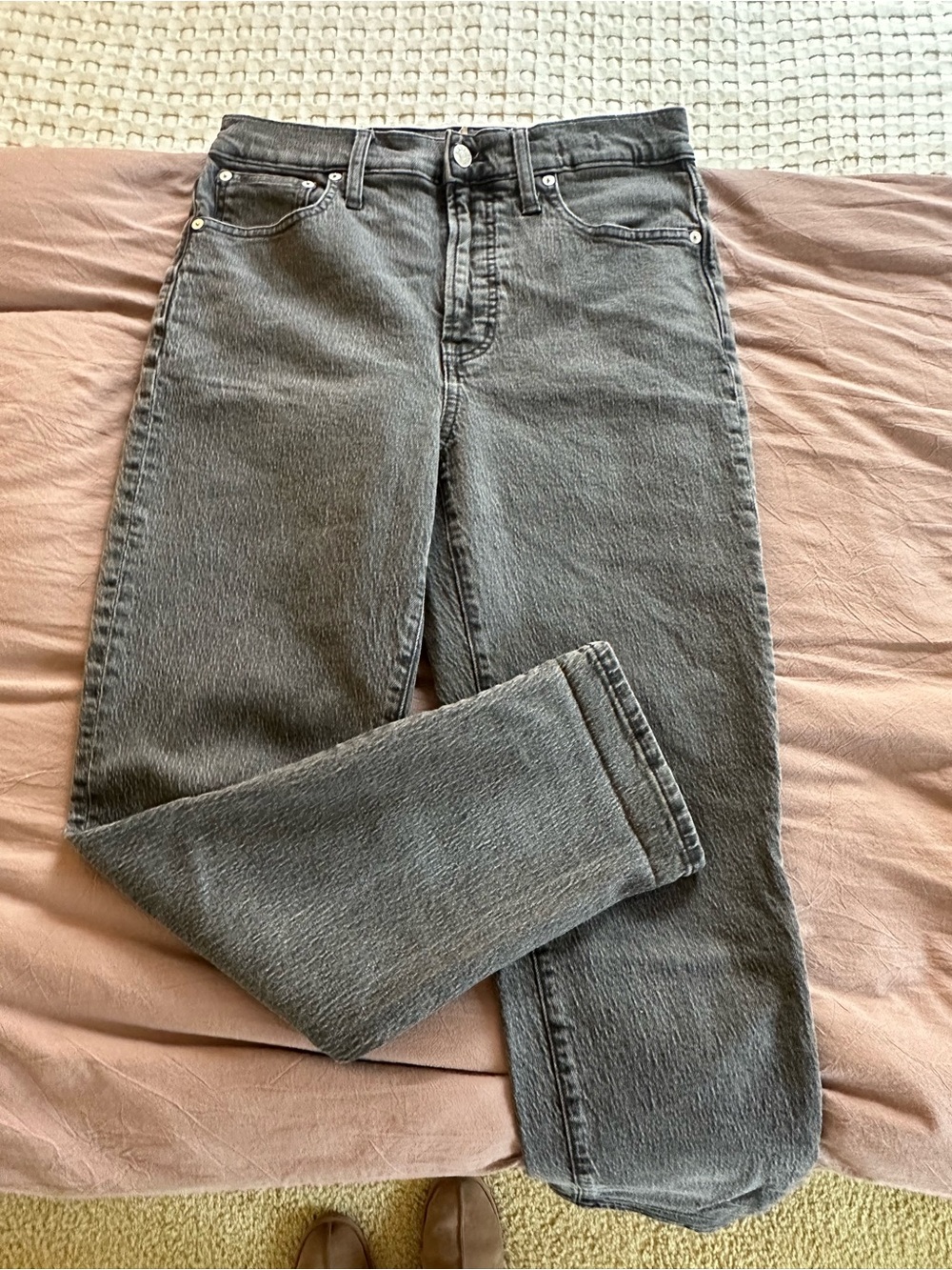 Madewell Women’s Washed Gray Relaxed Jeans